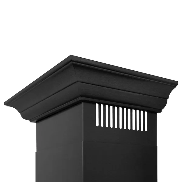 ZLINE Convertible Vent Wall Mount Range Hood in Black Stainless Steel with Crown Molding (BSKBNCRN) 30 inch