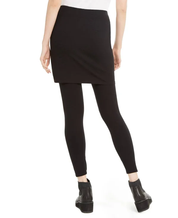 Eileen Fisher System Stretch Jersey Knit Skirted Leggings - Regular & Petite, Created for Macy&s - Charcoal