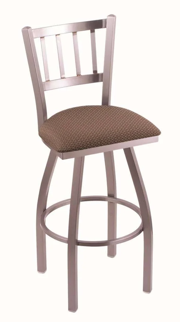Holland Bar Stool 810 Contessa 30x22 Bar Stool, Stainless Finish, Axis Willow Seat