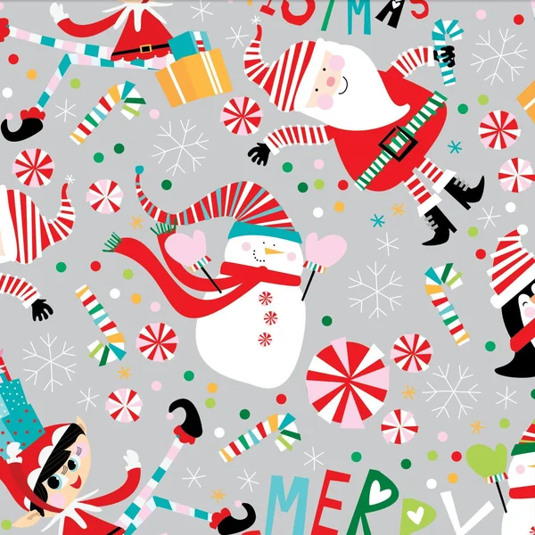 Jillson & Roberts Bulk Ream Roll Christmas Gift Wrap Wrapping Paper, Santa & Snowmen Full Ream 833 ft x 24 in