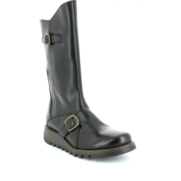 Fly London Womens Black Mes 2 Leather Boots UK 3