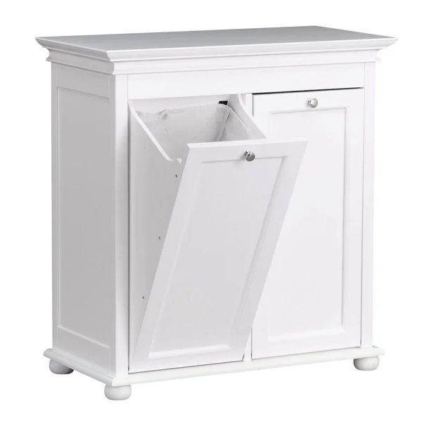 Home Decorators Collection Hampton Harbor 26 in. Double Tilt-Out Hamper in White