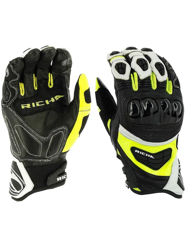Richa Stealth Gloves (Black/White/Yellow)