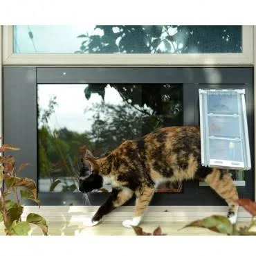 Endura Flap Thermo Sash 3E Cat Door Bronze, Small, 34-37x22