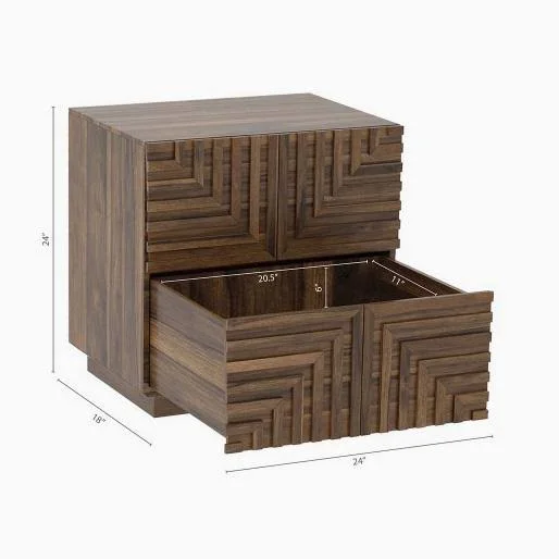Union Home Maze Wood Night Stand
