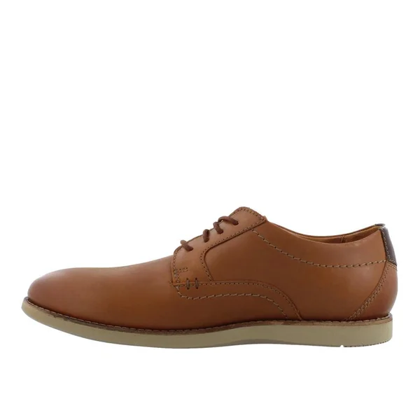 Clarks Men's Raharto Plain Toe Oxford Shoes - Dark Tan, 9 M