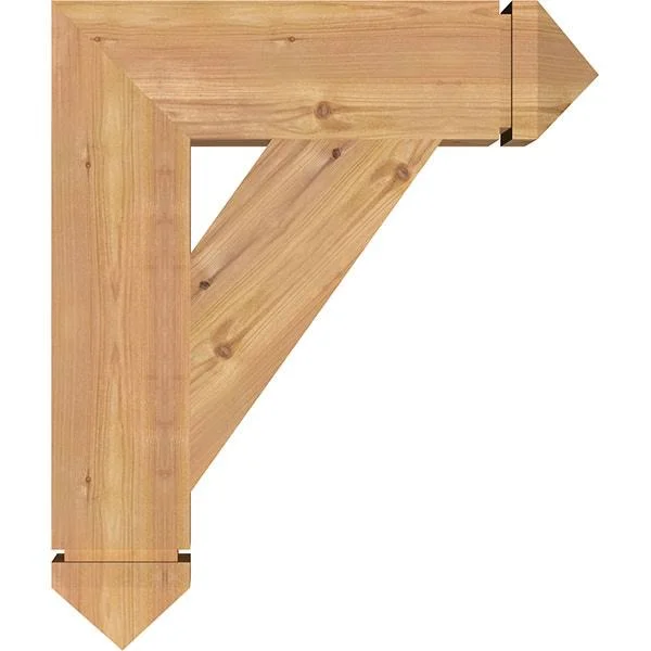 Ekena Millwork BKT06X22X26TRA03SWR 5 1/2x22W x 22x22D x 26x22H Traditional Arts & Crafts Smooth BRACKET, Western Red Cedar