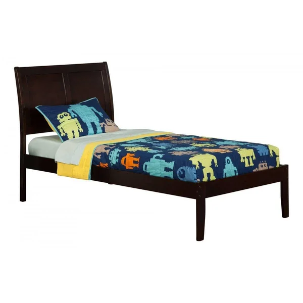 Atlantic Furniture Portland Traditional Bed in Espresso-Twin XL