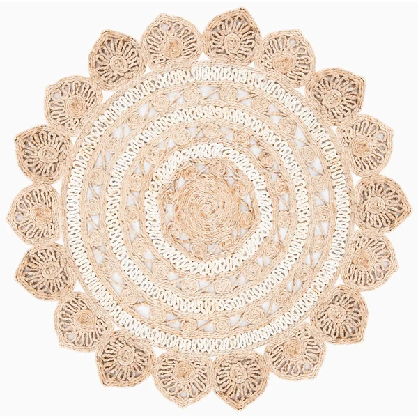 Safavieh Clearance Natural Fiber NF160B Ivory Rug, 7&0x22x7&0x22 - Round