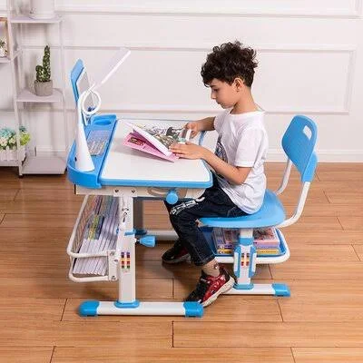 Classroom Kid Desk with Storage Isabelle & Max Color: Blue