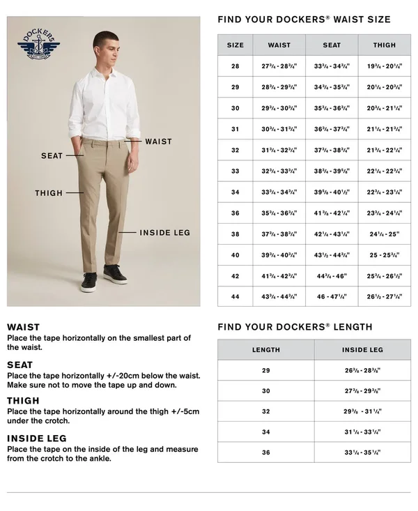 Dockers Men's Alpha Smart 360 Flex Slim Tapered Fit Khaki Stretch Pants - British Khaki
