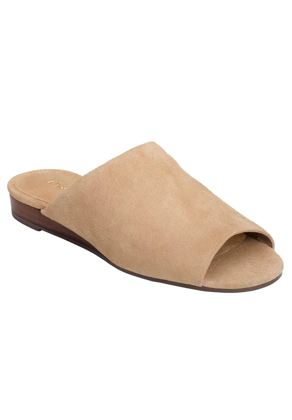 Aerosoles Women's Bitmap Slide - Size: 5, Tan Suede