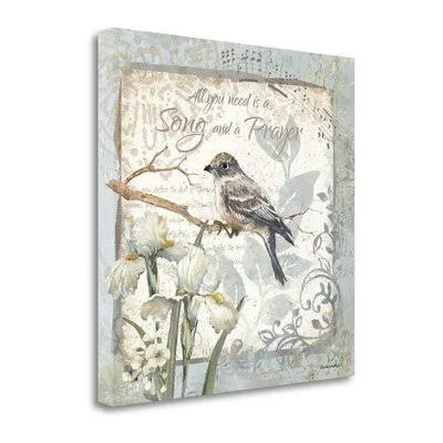 &A Song and A Prayer - Border& by Anita Phillips - Wrapped Canvas Painting Print One Allium Way Size: 29x22 H x 29x22 W x 1.5x22