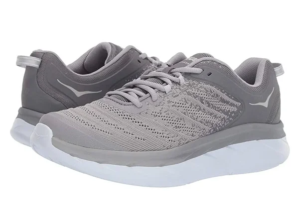 Hoka One One Men's Akasa Shoe - 9 - Frost Grey, Silver Sconce