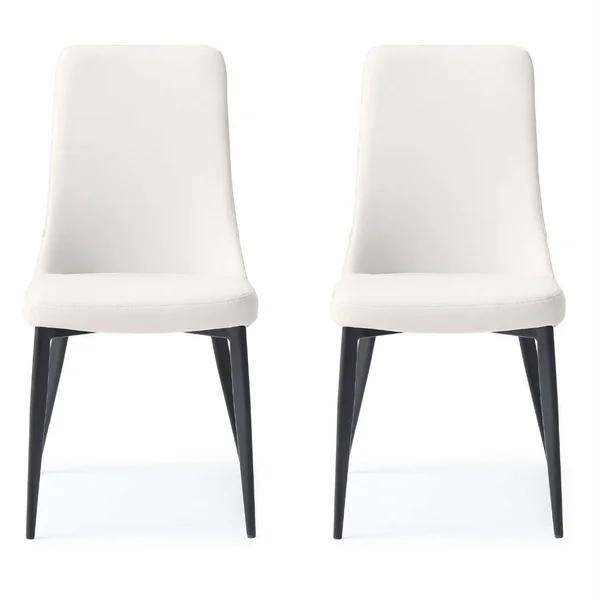 Luca Dining Chair White Leather (Set of 2)