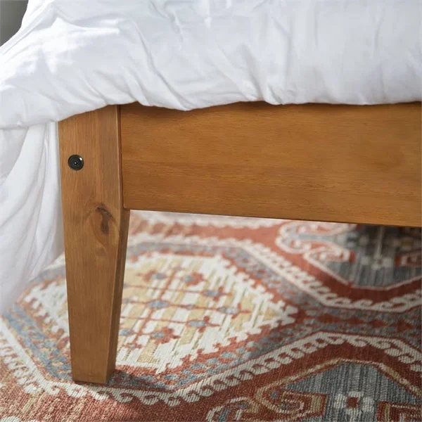 Pemberly Row Queen Platform Bed in Caramel
