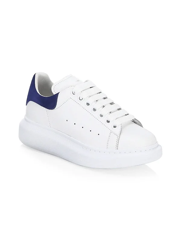 Alexander McQueen Women's Women's Suede Oversized Sneakers - White Black - Size 4.5