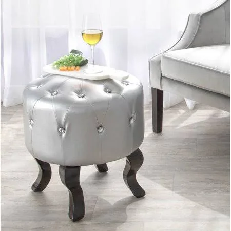 Mercer41 Alcyone Ottoman - Silver