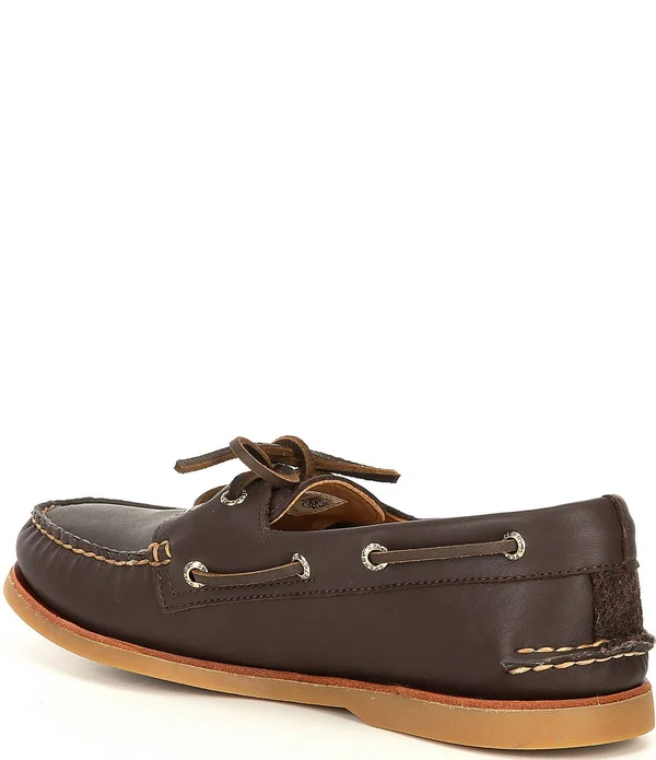 Sperry Men's Gold Authentic Original 2-Eye Glove Leather Boat Shoes - 7m