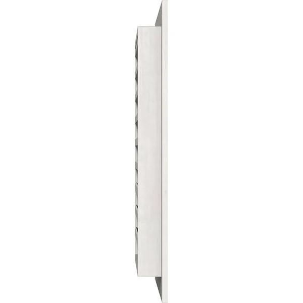 28 inchw x 36 inchh Vertical Gable Vent (33 inchw x 41 inchh Frame Size): Primed - Functional, Smooth Western Red Cedar Gable Ven