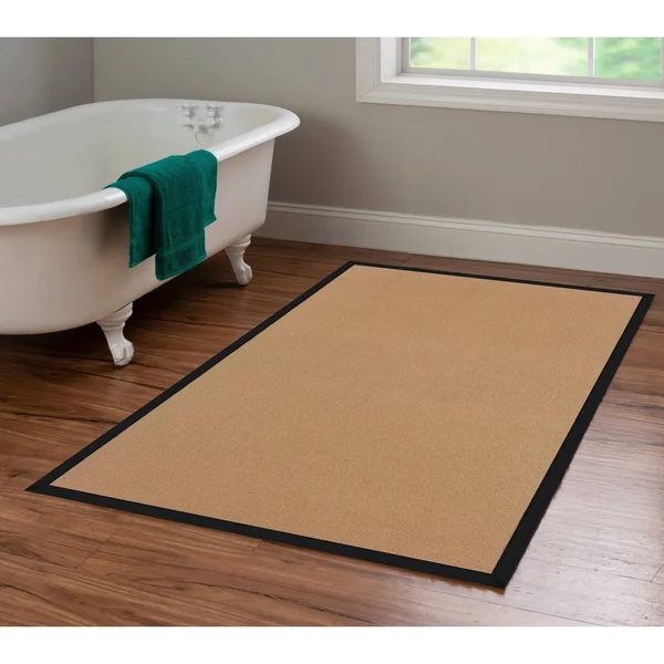 4'x6' Athena Cork Wool Area Rug Black - Linon