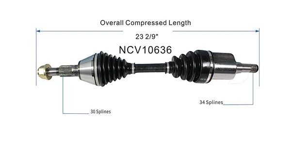 GSP North America NCV10636 CV Axle Shaft