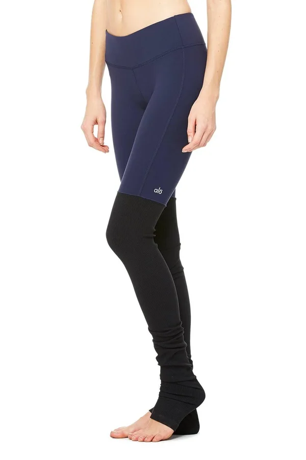Alo Yoga High-Waist Goddess Legging - Women's Rich Navy/Black, L