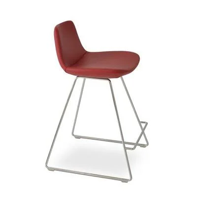 Pera ppm 24x22 Bar Stool sohoConcept Upholstery: Bone