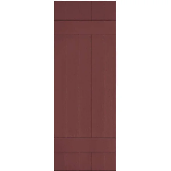 17 1/2 inchw x 49 inchh Lifetime Vinyl, Custom Five Board Joined (2 Batten), Board-n-Batten Shutters, w/Shutter-Loks (Per Pair)