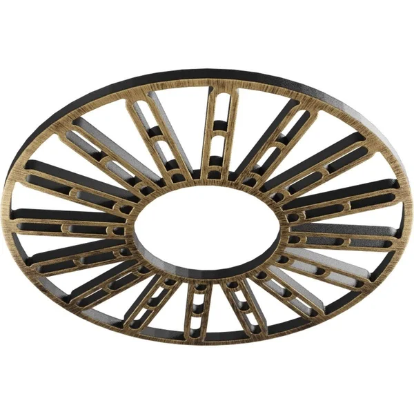 Ekena Millwork CMPP40HHASV 40x22OD x 14 1/2x22ID x 1x22P Hale Architectural Grade PVC Pierced Ceiling Medallion, Antiqued Silver