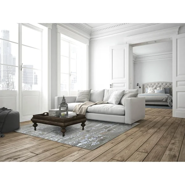 White Leather Hair-On Hide Matador Rug - White 2&6x22 x 8& Runner