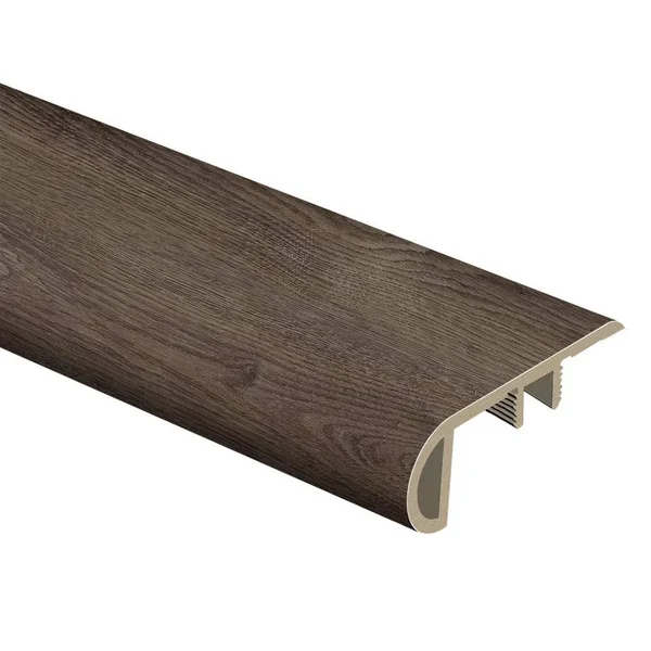 Zamma Coffee Bay Wood 1 in. T x 2-1/2 in. W x 94 in. L Vinyl Stair Nose Molding