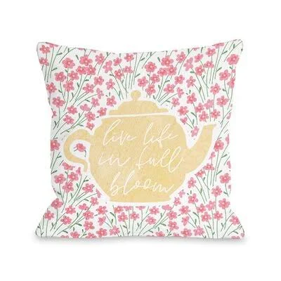 Oram Floral Throw Pillow Red Barrel Studio Size: 18x22 x 18x22