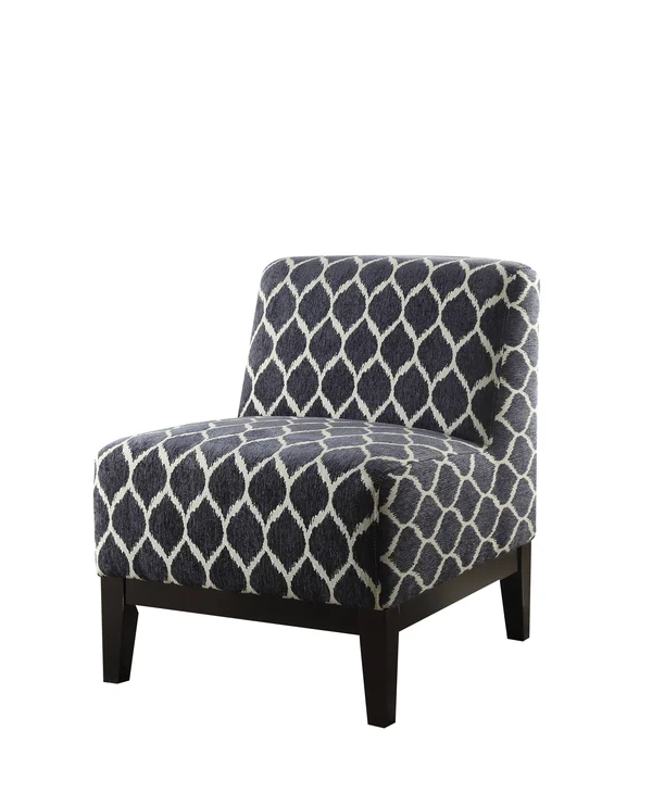 Acme Hinte Accent Chair Dark Blue Chenille