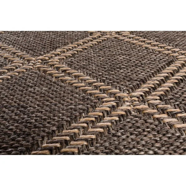 Central Oriental 1701PU70.106P 6 ft. 7 in. x 9 ft. 6 in. Cocoa Bay Diamond Rug Brown