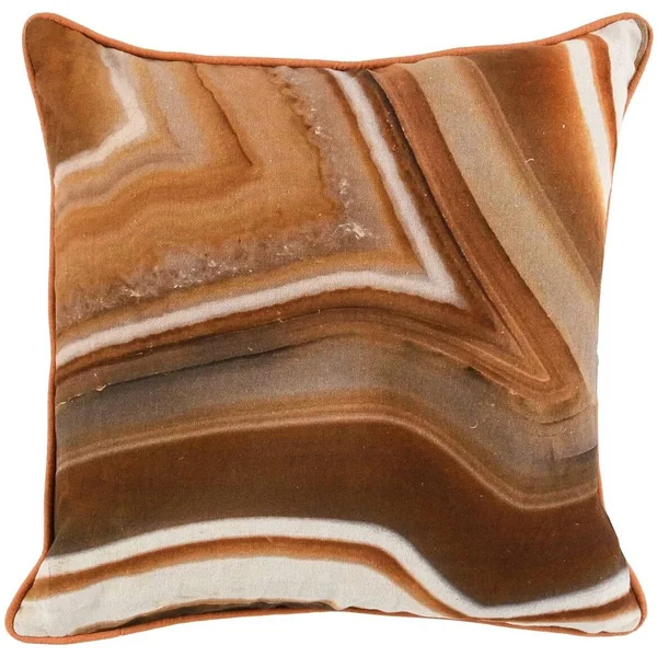 Kosas Home Aggie 18''x18'' Throw Pillow - Orange Brown