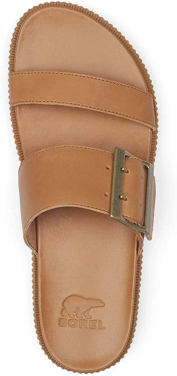 Sorel Women's Roaming Buckle Slide - 8 - Camel Brown