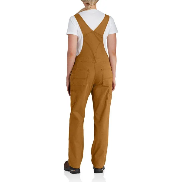 Carhartt Crawford Double Front Bib Overalls - Women's Carhartt Brown