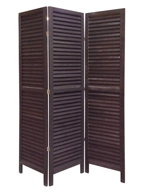48x22 x 67x22 White Wood Shutter Screen