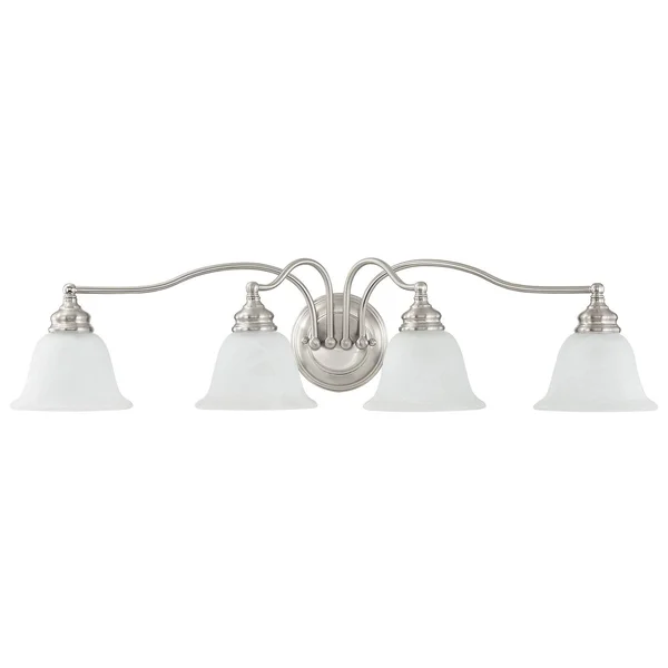 Livex Lighting 1354-01 Essex 4 Light Antique Brass Bath Vanity