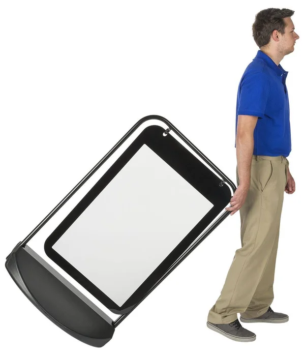 Swinging Pavement Sign with Black Polyethylene Water Base