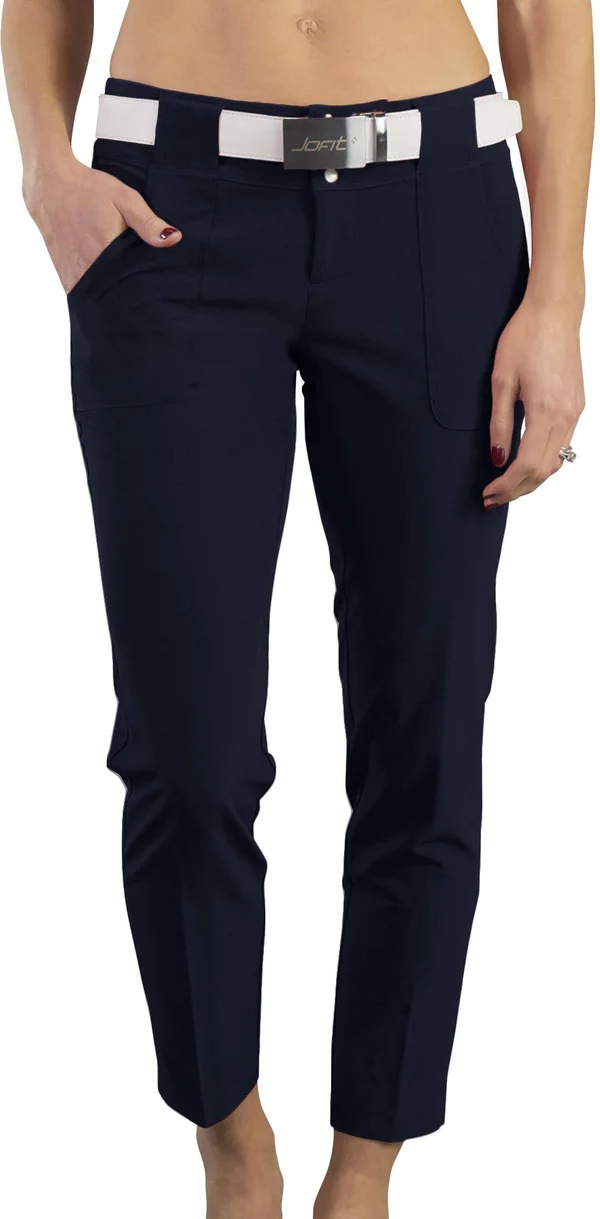 Jofit Women's Belted Cropped Pant Size 14 - Midnight