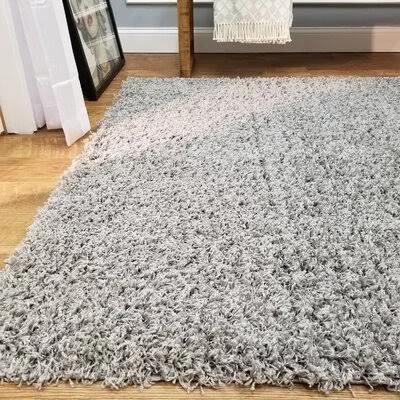 Anie Shag Gray Area Rug Winston Porter Rug Size: Rectangle 5& x 7&