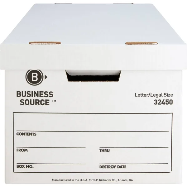 Business Source BSN32450 Medium Duty Storage Box - White
