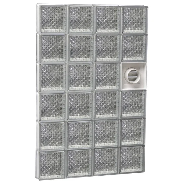 REDI2SET Diamond Pattern Frameless Replacement Glass Block Window (Rough Opening: 40-in x 42-in; Actual: 38.75-in x 40.5-in) D40