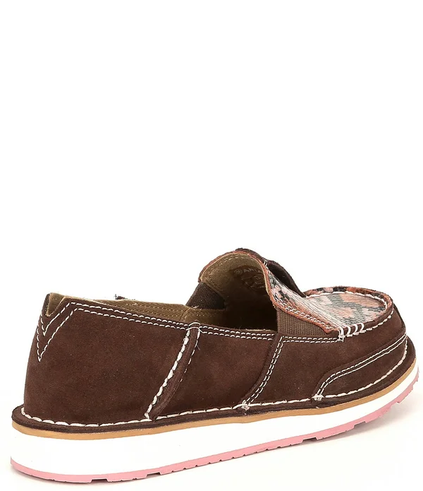 Ladies Ariat Cruiser Coffee Bean Suede/Chocolate Snake Print- 10035829