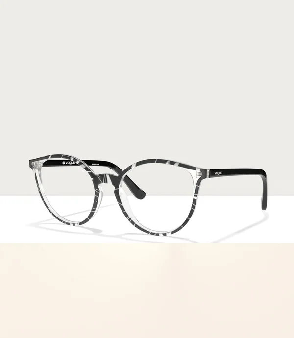 Vogue VO5254 Eyeglasses - Top Black/Text White Transp (2698)