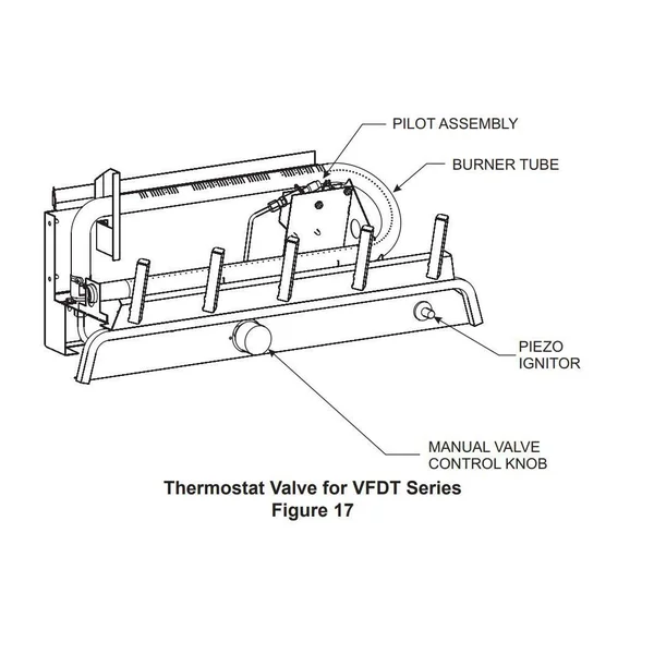 Thermostat 5-Piece 18x22 Ceramic Fiber Log Set - Natural Gas