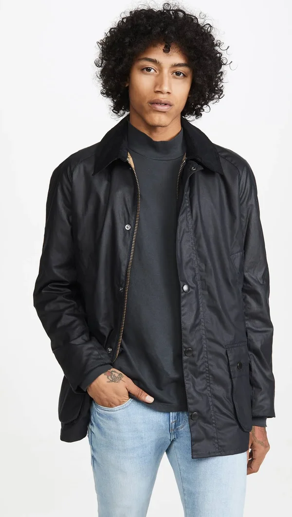 Barbour Ashby Wax Jacket Navy