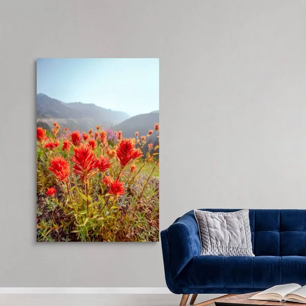 Scarlet Paintbrush - Mount Rainier National Park, Washington, Canvas Wall Art, 40x60, Great Big Canvas